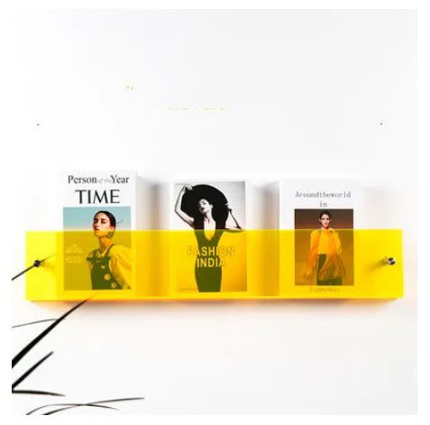 Karnz | ClearLine – Stylish Acrylic Wall Shelf for Magazines
