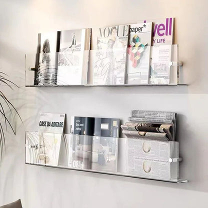 Karnz | ClearLine – Stylish Acrylic Wall Shelf for Magazines