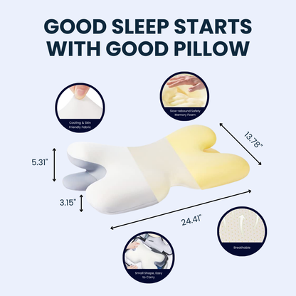Skanto | Ergonomic Cervical Pillow | Memory Foam, Neck Support & Ideal for Peaceful Sleep