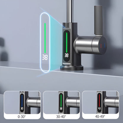 Brehn | Adjustable kitchen faucet with temperature display