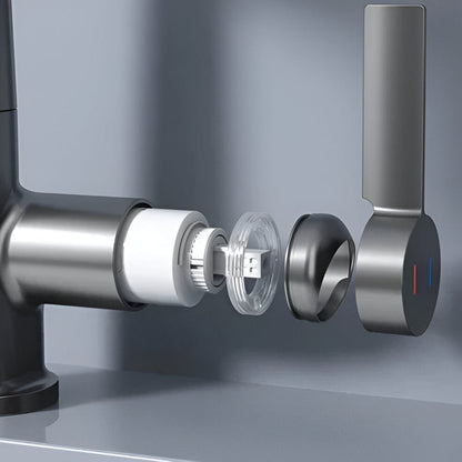 Brehn | Adjustable kitchen faucet with temperature display