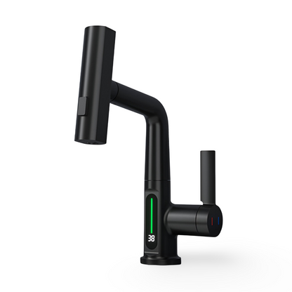 Brehn | Adjustable kitchen faucet with temperature display