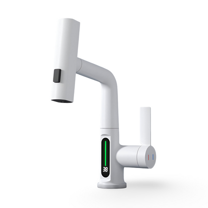 Brehn | Adjustable kitchen faucet with temperature display