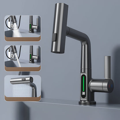 Brehn | Adjustable kitchen faucet with temperature display