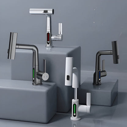 Brehn | Adjustable kitchen faucet with temperature display