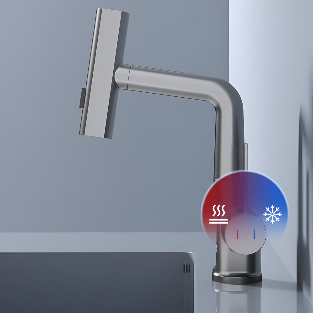 Brehn | Adjustable kitchen faucet with temperature display