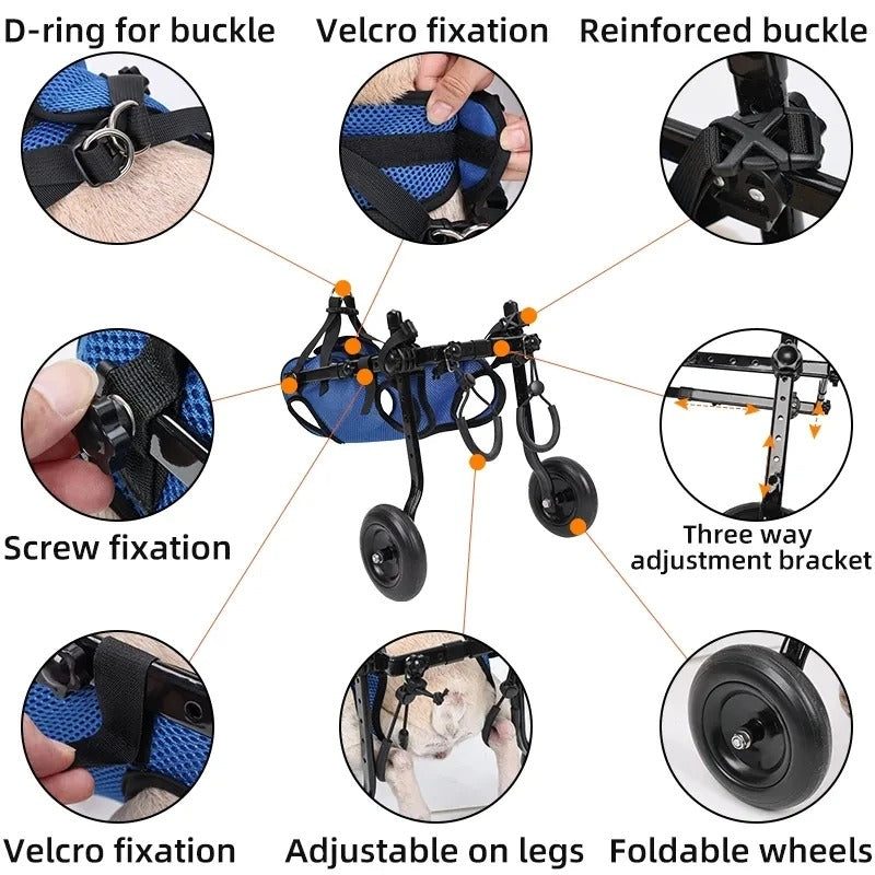 Brehn | Adjustable Mobility Aid Ergonomic Dog Stroller