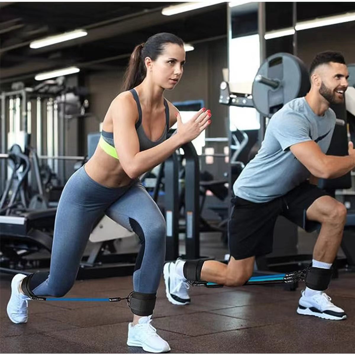 Ankle Fitness Band Set with Foot Straps | Bowlift