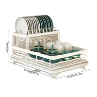 Skanto | Adjustable Stainless Steel Dish Rack – Space-Saving Kitchen Draining for Plates, Glasses, and Cutlery