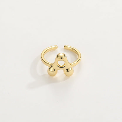BowLift | Cute Bubble Letter Initial Ring