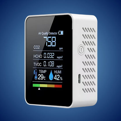 AirSense Pro CO2 Carbon Dioxide Monitor Air Quality Detector | Real-time Alerts - Air Quality Meter - for Clean Air Skanto