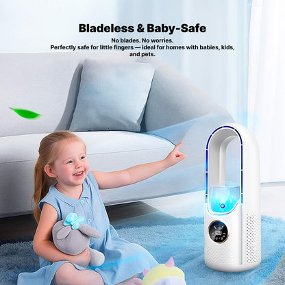 Skanto | Bladeless Portable Air Conditioner | Ultra-Quiet, Ergonomic Design & Ideal for Home and Office Use