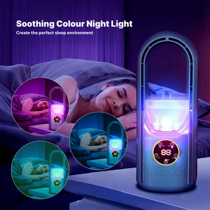 Bladeless Portable Air Conditioner | Ultrasonic, Ergonomic Design & Ideal for Home & Office Use | Skanto