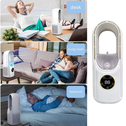 Bladeless Portable Air Conditioner | Ultrasonic, Ergonomic Design & Ideal for Home & Office Use | Skanto