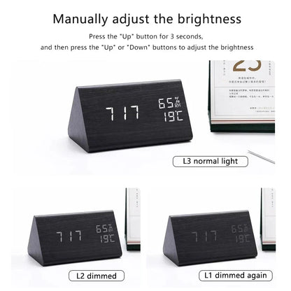 Skanto | Digital Wood Alarm Clock – Modern Technology with Timeless Wood Design