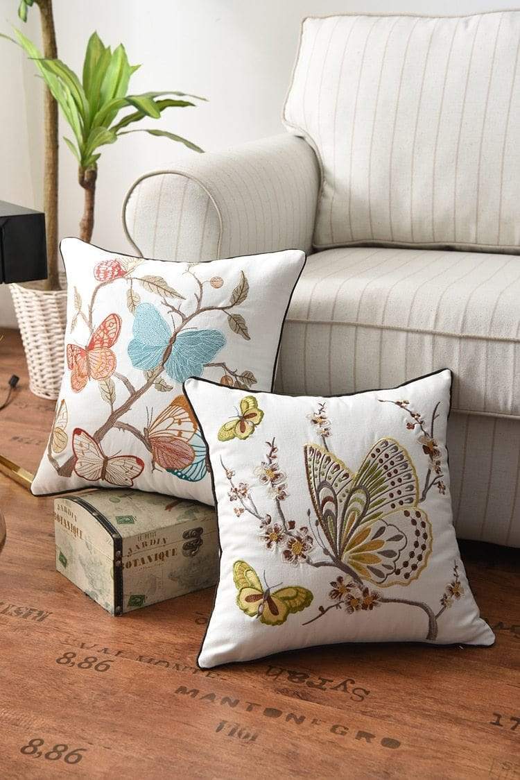 Skanto | Decorative Cushion Cover with Country-Style Embroidery