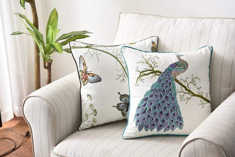 Skanto | Decorative Cushion Cover with Country-Style Embroidery