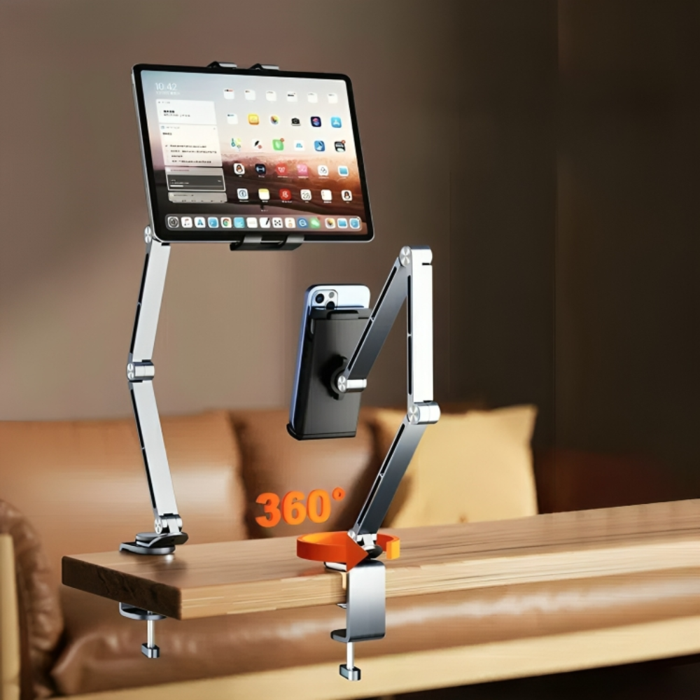 Skanto | Altivo – 360° Adjustable Aluminum Stand for Tablets & Smartphones