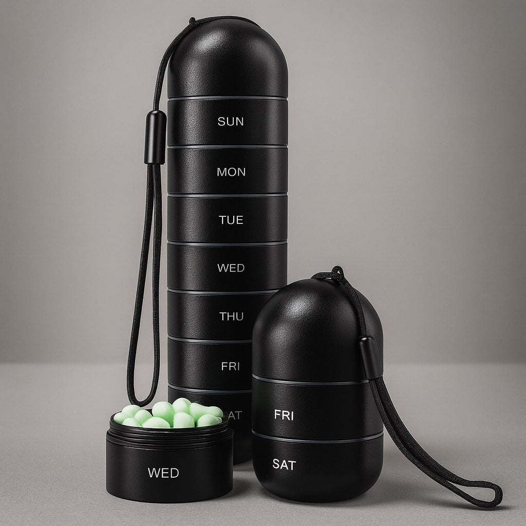 Compact Pill Box Aluminum | Karnz