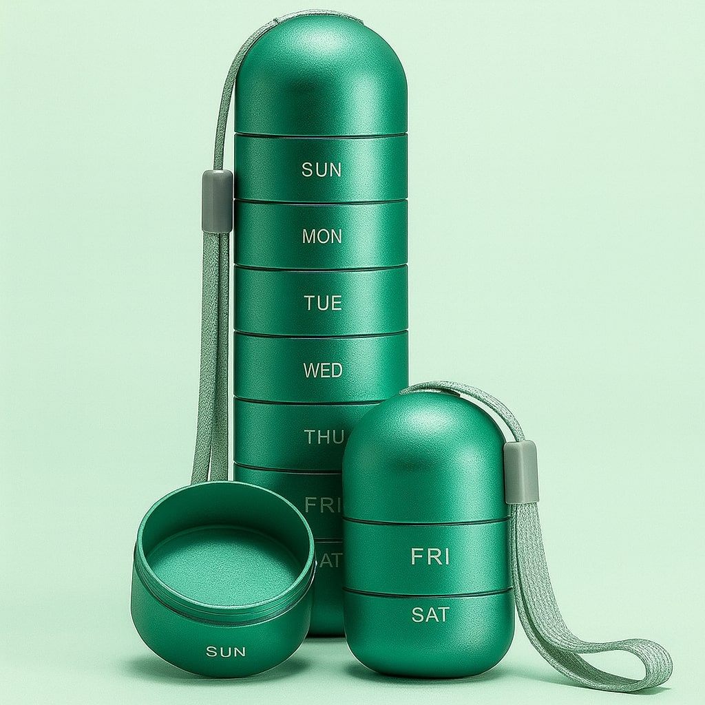 Compact Pill Box Aluminum | Karnz