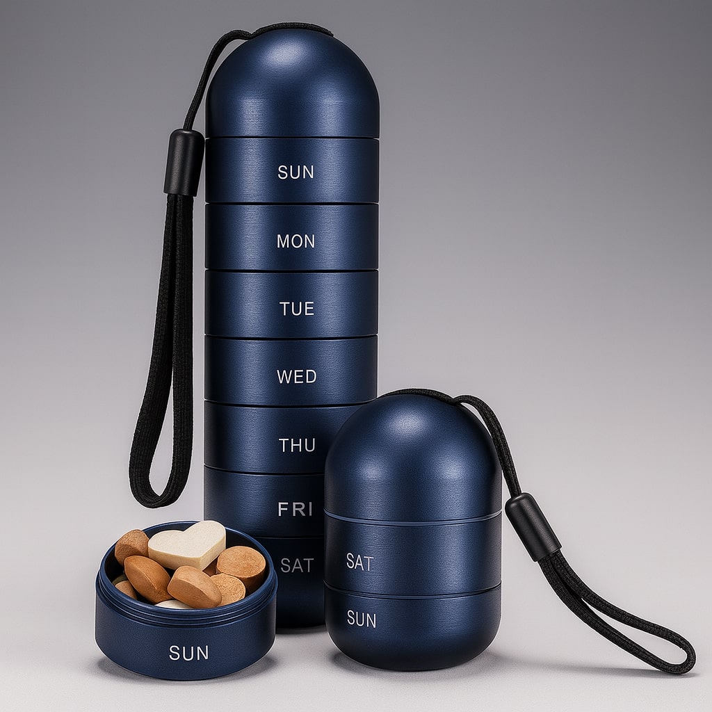 Compact Pill Box Aluminum | Karnz