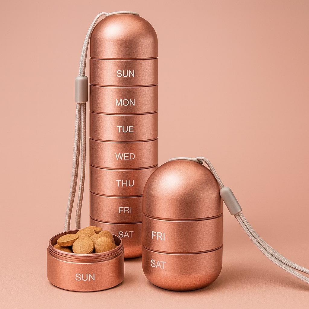 Compact Pill Box Aluminum | Karnz