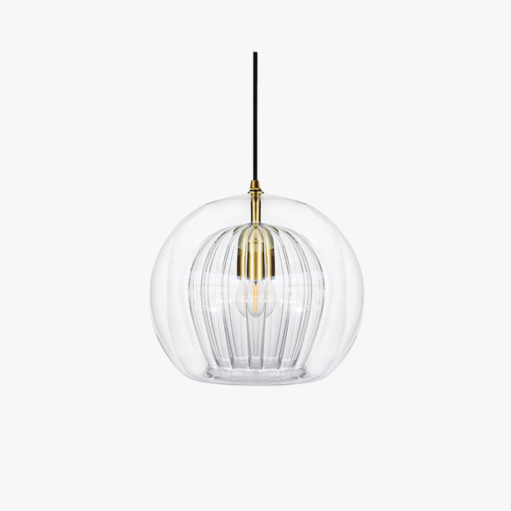 Skanto | ShineSphere - Amber Pendant Light with Radiant Elegance