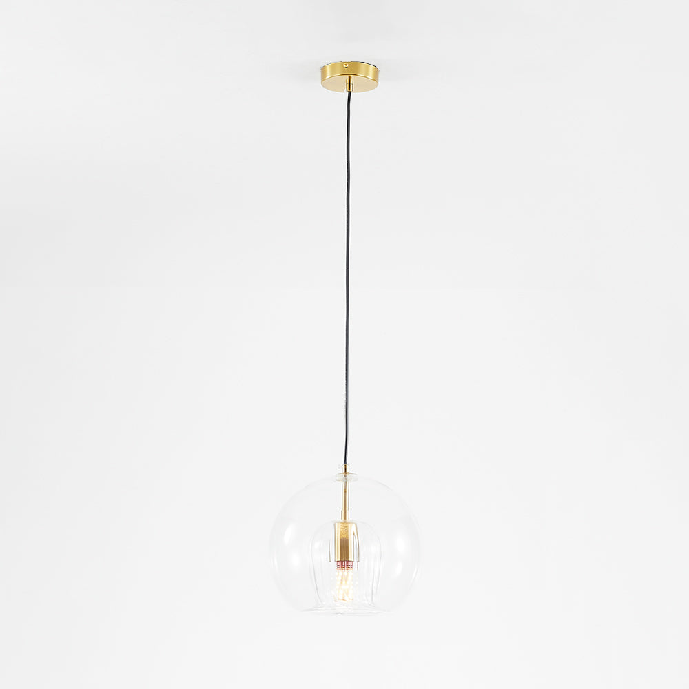 Skanto | ShineSphere - Amber Pendant Light with Radiant Elegance