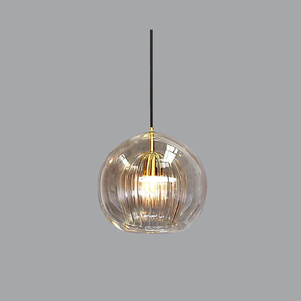 Skanto | ShineSphere - Amber Pendant Light with Radiant Elegance