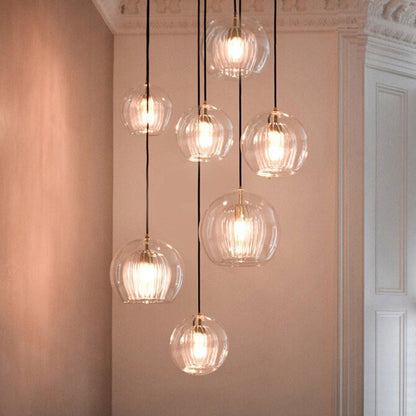 Skanto | ShineSphere - Amber Pendant Light with Radiant Elegance