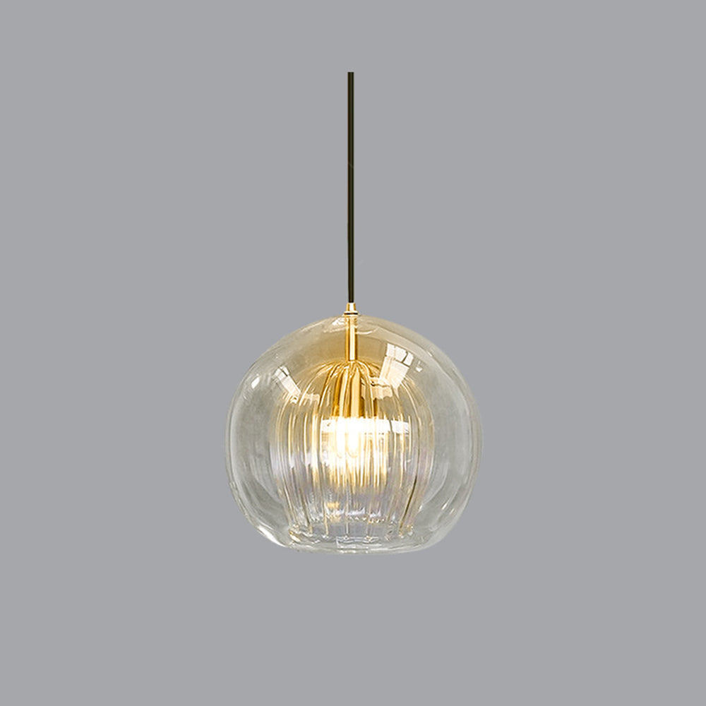 Skanto | ShineSphere - Amber Pendant Light with Radiant Elegance
