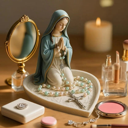 BowLift | Spiritual Rosary Holder Sancta – Elegant Storage with Mary Motif