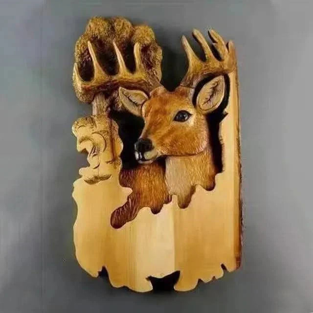 BowLift | Wooden Animal Carving Wall Art Decoration