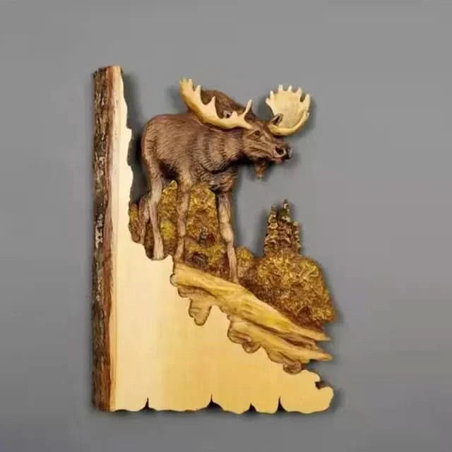 BowLift | Wooden Animal Carving Wall Art Decoration