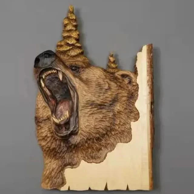 BowLift | Wooden Animal Carving Wall Art Decoration
