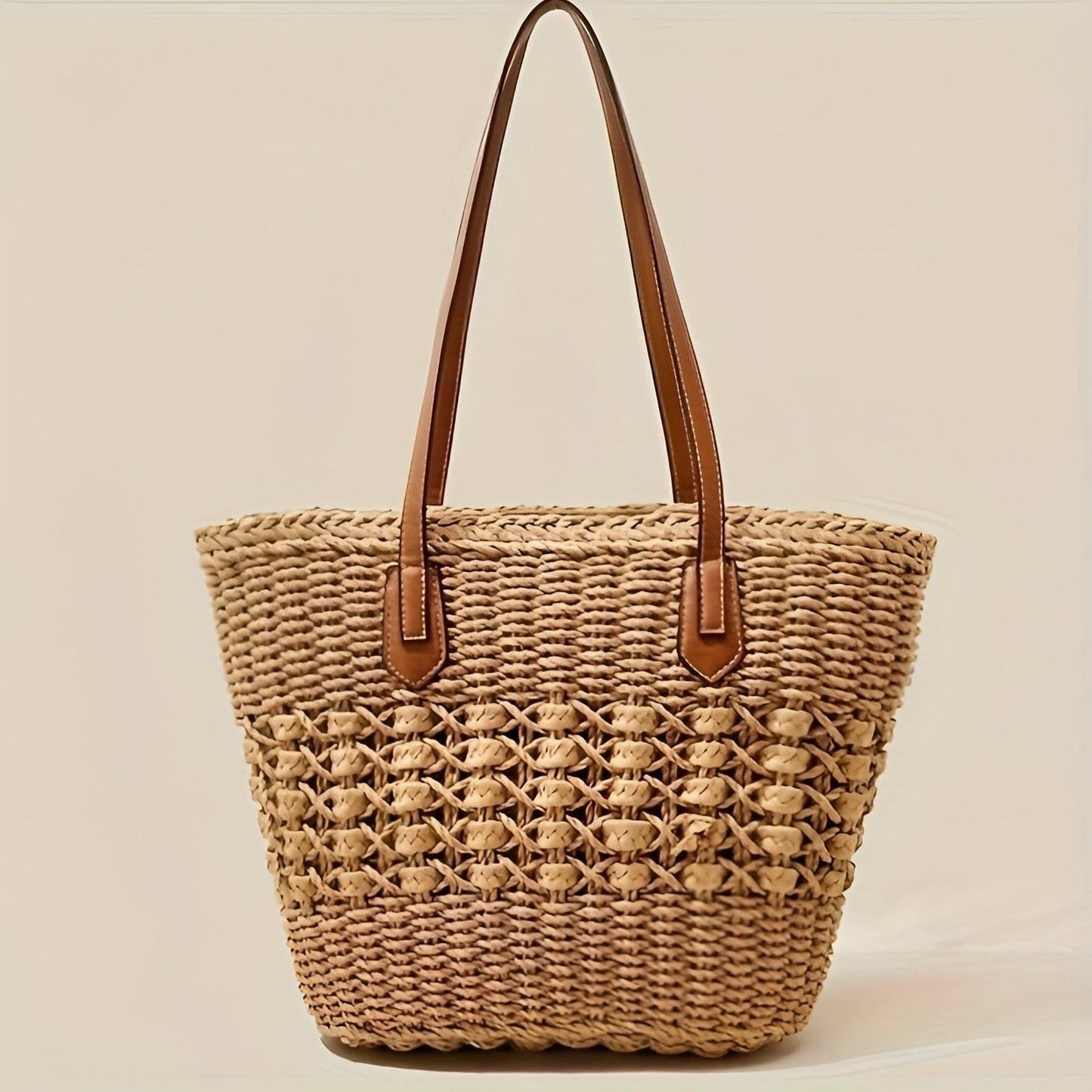 Straw Beach Bag – Large Capacity & Lightweight | Perfect for Shopping and Vacation | Skanto