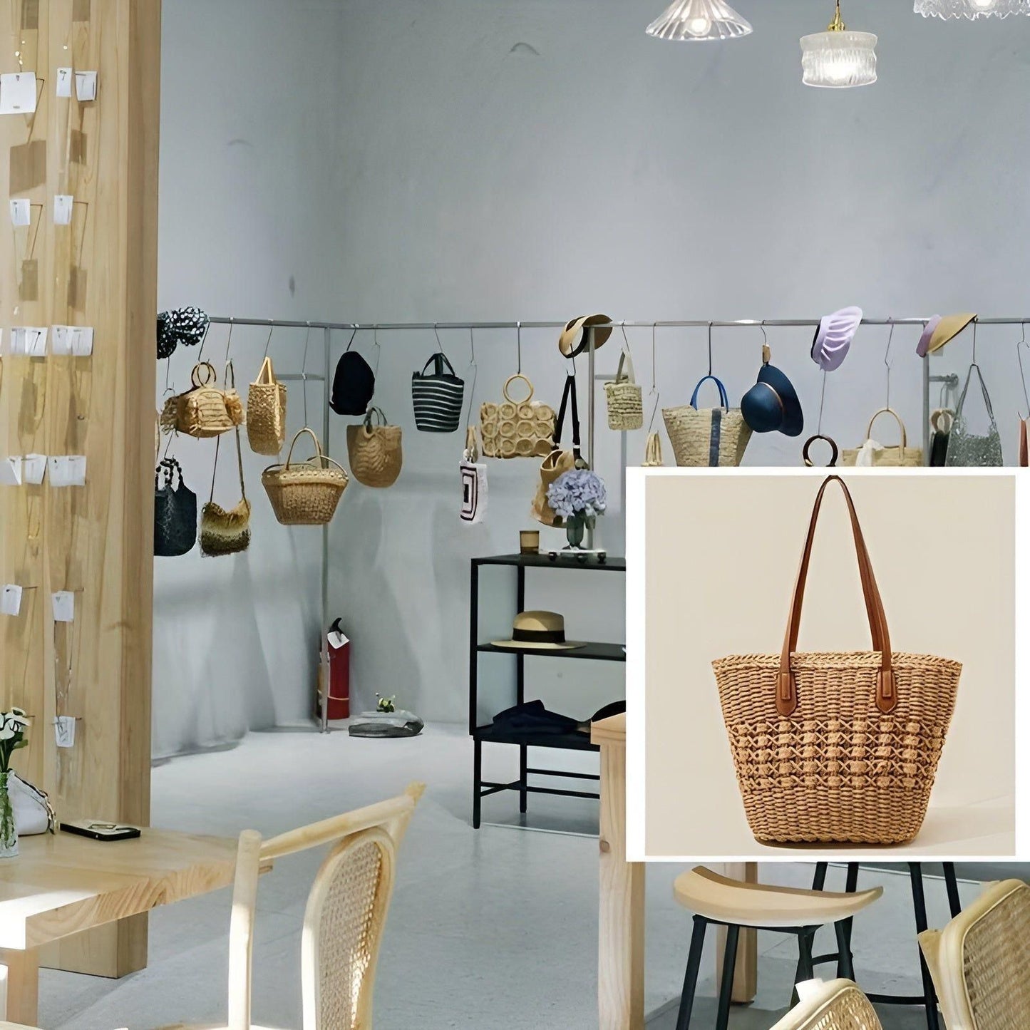 Straw Beach Bag – Large Capacity & Lightweight | Perfect for Shopping and Vacation | Skanto