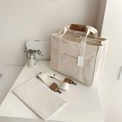 Skanto | Tavolaé Leather Tote Bag | Versatile & Robust | Lightweight & Spacious | In Beige or Black