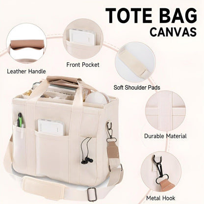Skanto | Tavolaé Leather Tote Bag | Versatile & Robust | Lightweight & Spacious | In Beige or Black