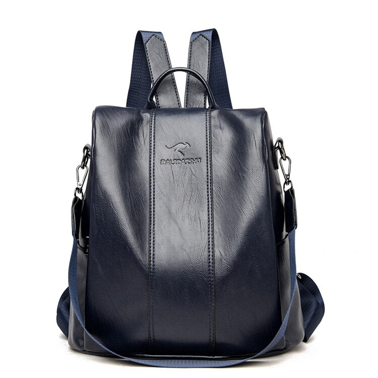 Kalsten | Theft-Proof Leather Backpack for Women in Vintage Style