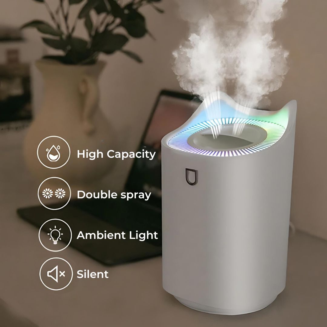 Skanto | 3000ml Ultrasonic Humidifier with Mist Technology for Respiratory Relief & Comfortable Living Spaces