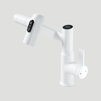 Skanto | LustraFlow 360° Smart Fixture | Modern Kitchen and Bath Faucet with LED Temperature Display