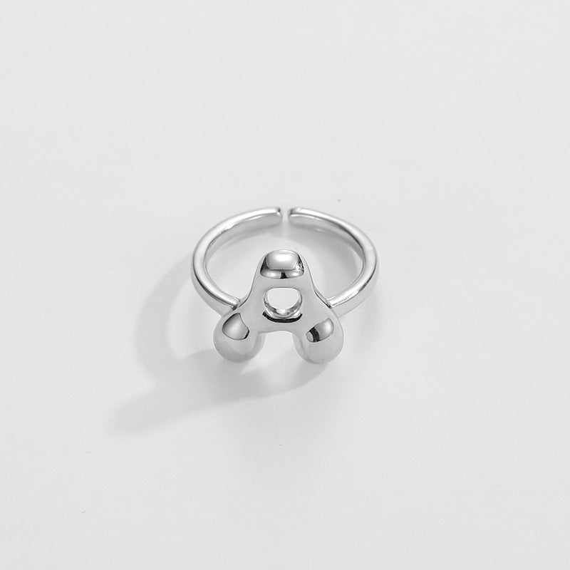 BowLift | Cute Bubble Letter Initial Ring