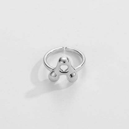 BowLift | Cute Bubble Letter Initial Ring