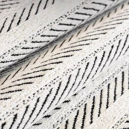 BowLift | Aurivelle Herringbone Sofa Cover with Scalloped Edge Trim