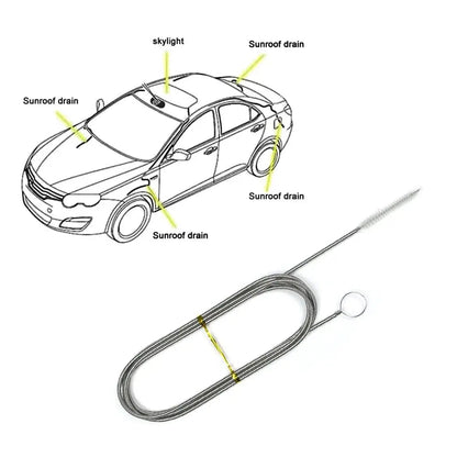 BowLift | Car Groove and Drain Cleaner – With Flexible Brush & Strong Grip