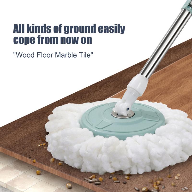 Automatic Spin Mop and Bucket Set with Dual Water System and Self-Wringing Head