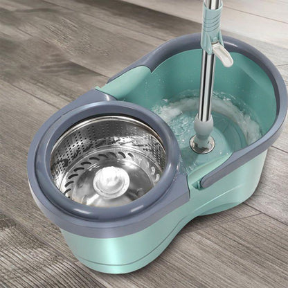Automatic Spin Mop and Bucket Set with Dual Water System and Self-Wringing Head