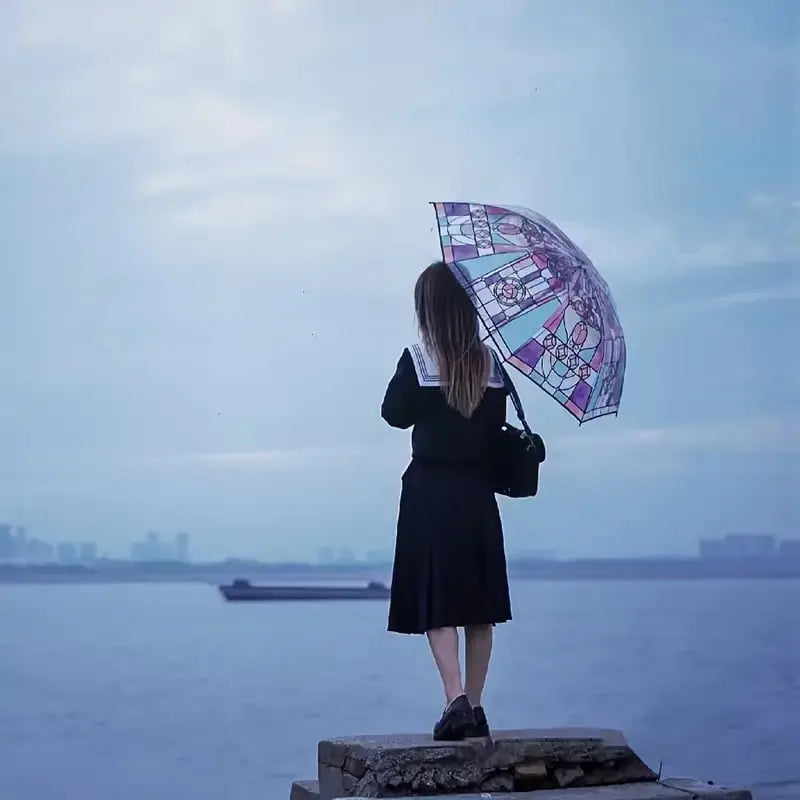 BowLift | Automatic Umbrella – Vintage Design with Stained Glass and Wind PRedection