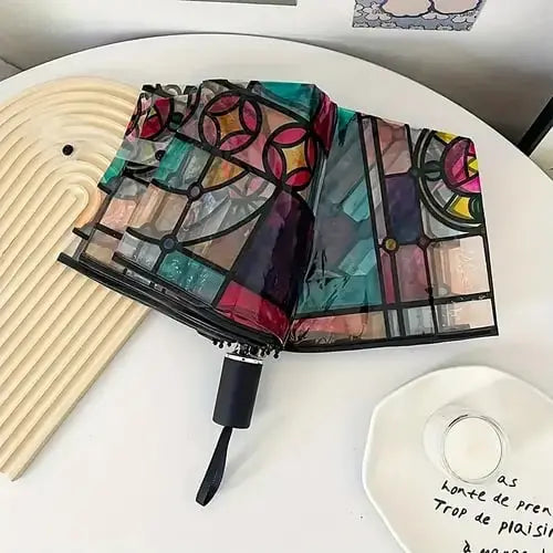 BowLift | Automatic Umbrella – Vintage Design with Stained Glass and Wind PRedection